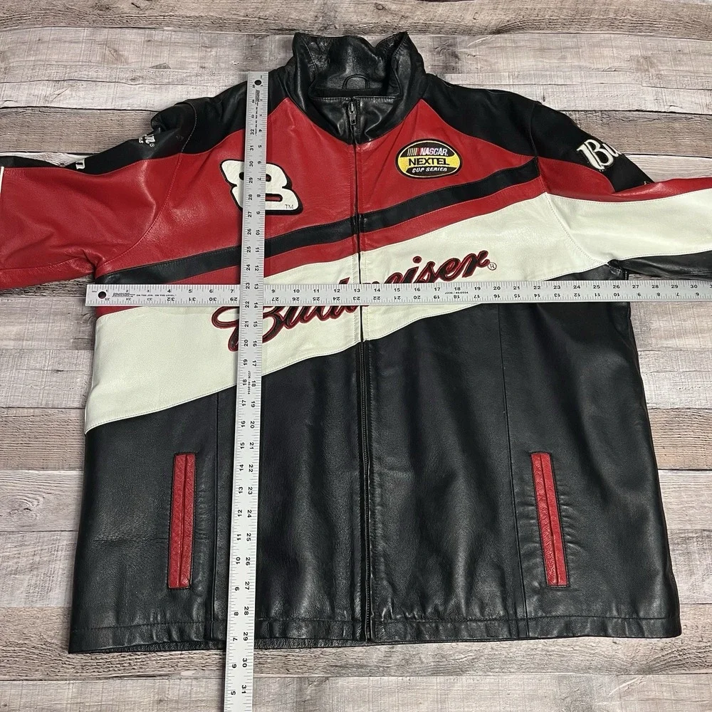 Dale Earnhardt Jr Jacket Men's Size XL Vintage Wilson Leather NASCAR Racing